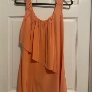 Anlo Vibrant Orange Gathered Top